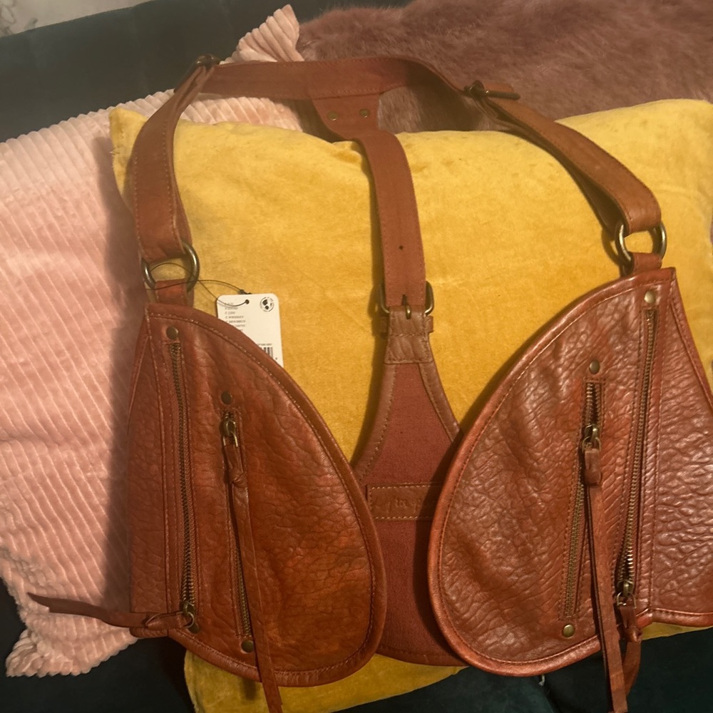 Olympia Leather Harness Bag New. Whisky, NWT. Love it but fresh start